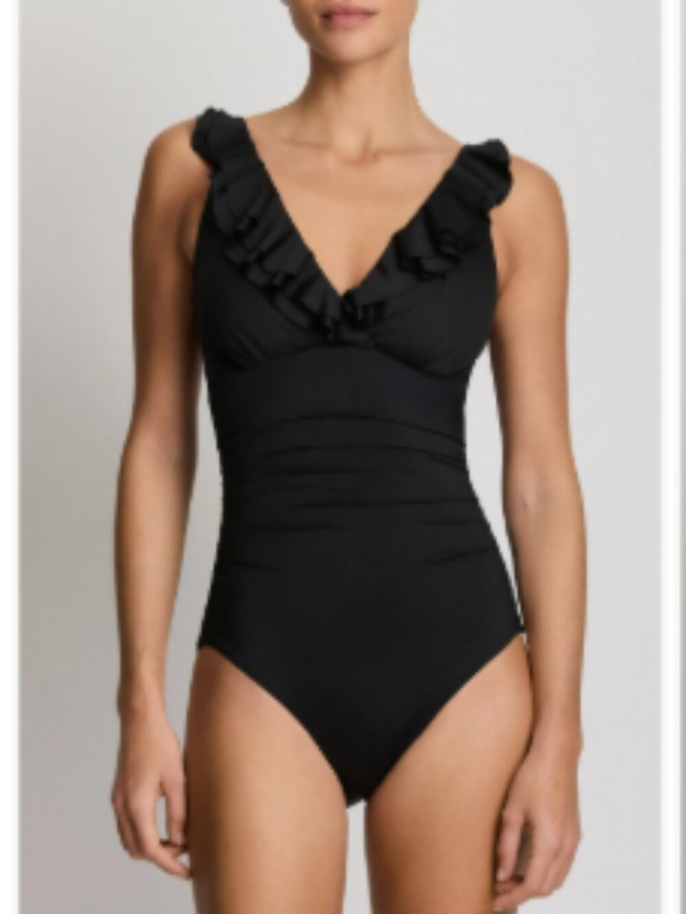 Ralph Lauren Ruffle Underwire One-Piece Swimsuit Size 14